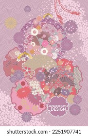 Diseño de fondo de patrón de estilo japonés