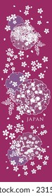 Japanese style pattern background design.