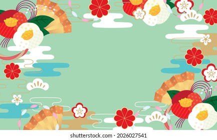 Japanese style pattern background illustration material
