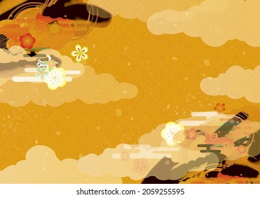 Japanese style pattern background illustration material