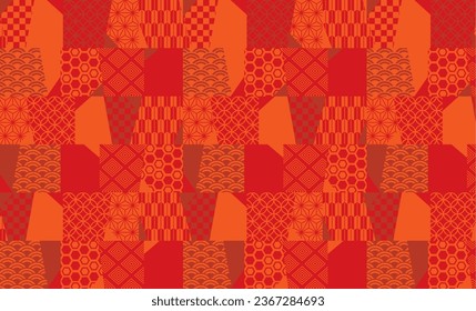 Japanese style pattern background illustration