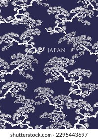 Japanese style pattern background or symbol design.