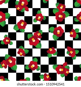 Japanese style pattern of the camellia which I simplified beautifully