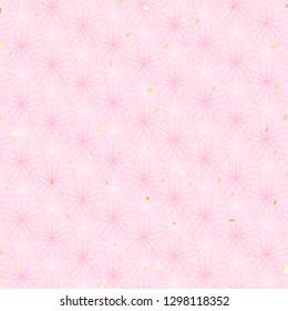 Japanese style pattern of cherry blossoms
