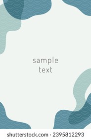 Material del marco de patrón de estilo japonés