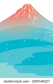 It is a Japanese style pattern illustration with Mt. Fuji