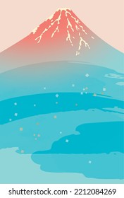 It is a Japanese style pattern illustration with Mt. Fuji