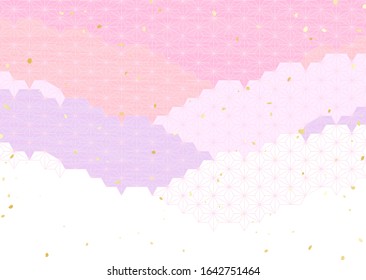 Japanese style pattern like the color of cherry blossoms