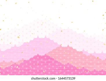 Japanese style pattern like the color of cherry blossoms