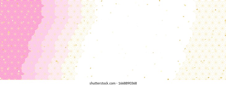Patrón de estilo japonés como el color de las flores de cerezo