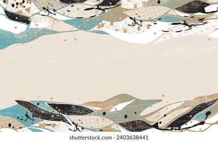 Japanese style pattern pattern Japanese painting background illustration