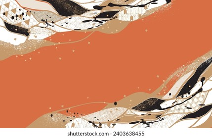 Japanese style pattern pattern Japanese painting background illustration