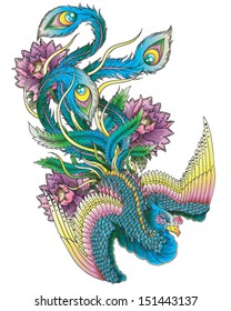 Japanese Style Peacock
