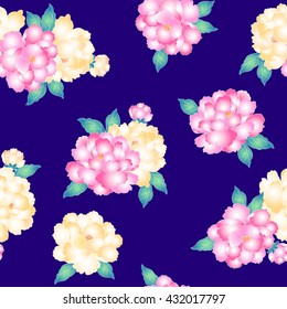 Japanese style peony pattern