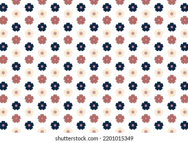 Japanese style Plum flower pattern on white background.