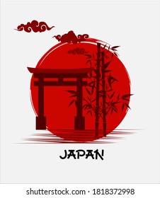 Japanese style popular typography t-shirt design for clothes sale poster banner wallpaper vector