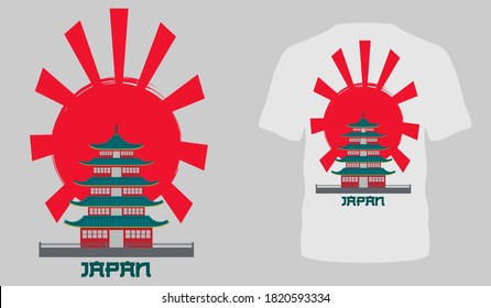 Japanese style popular typography t-shirt design for clothes sale poster banner wallpaper vector