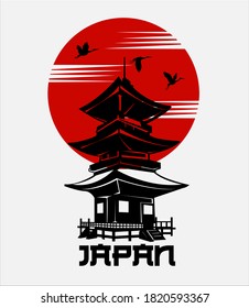 Japanese style popular typography t-shirt design for clothes sale poster banner wallpaper vector