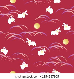 Japanese style rabbit pattern,
This painting continues repeatedly,