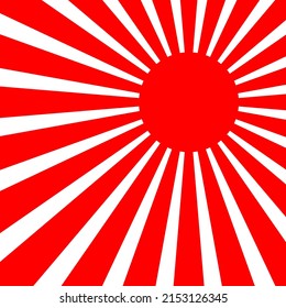 Japanese style red sun background