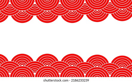 Antecedentes rojos y blancos de estilo japonés.