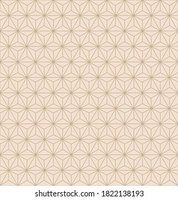Japanese style retro vintage seamless pattern background polygon star frame line
