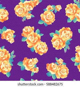 Japanese style rose pattern