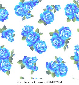 Japanese style rose pattern