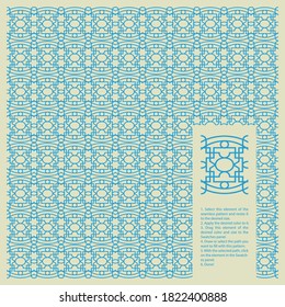 Japanese style seamless pattern with highlighted forming element