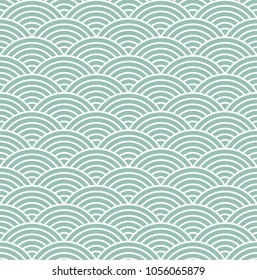 Blue White Seamless Wave Pattern Linear Stock Vector (Royalty Free ...