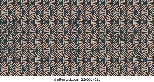Patrón sin fisuras de estilo japonés. Motivo ondulado tradicional de adorno geométrico japonés. rayas gruesas decorativas para el envoltorio de moda, elementos asiáticos y chinos. Dibujo abstracto para impresión textil.