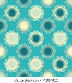 a  japanese style seamless tile with stylized spiky flowers in sky blue shades