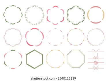 Conjunto de títulos simples de estilo japonês