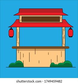 vector de diseño plano de estilo japonés