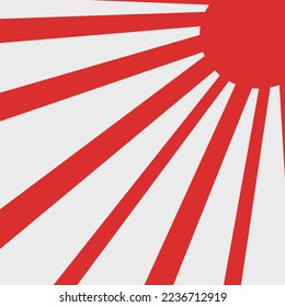 Japanese style sunbeam. On a white background.Vector drawing