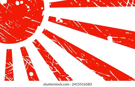 Japanese style sunshine background. Grunge scratched sunlight