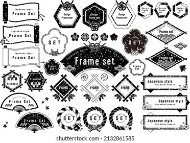 Design-Frame-Set für japanische Stilrichtungen