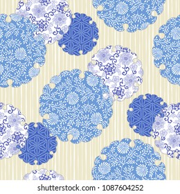 Japanese style tradition pattern,
This painting continues repeatedly,
