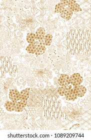 Japanese style tradition pattern,
This painting continues repeatedly,
