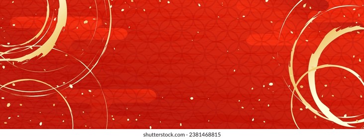 Japanese style traditional pattern vector illustration background material