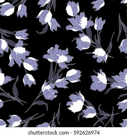 Japanese style tulip pattern