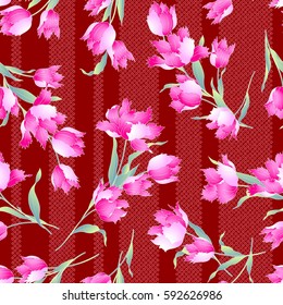 Japanese style tulip pattern