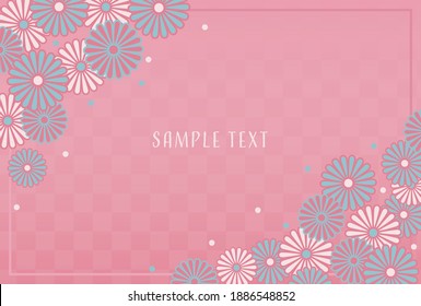 Japanese style vector background with  chrysanthemum flowers for banners, greeting cards, flyers, social media wallpapers, etc.