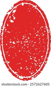 Japanese style vertical oval seal impression material.