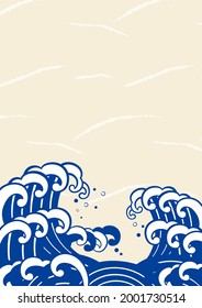 
Japanese style wave vector illustration