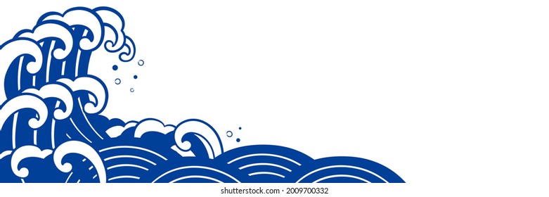 
Japanese style wave vector illustration