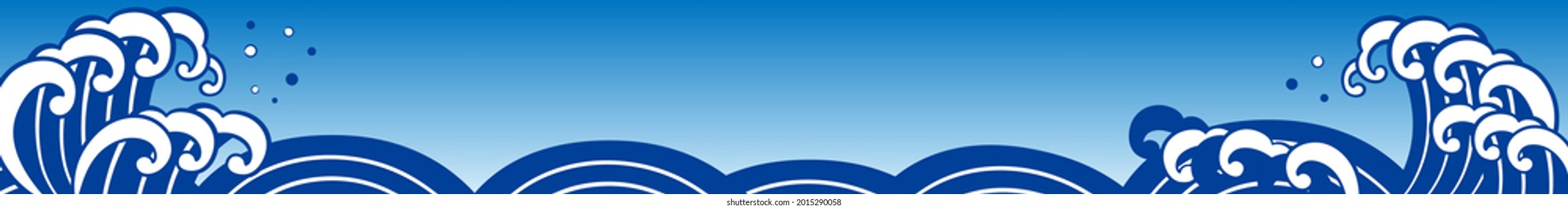 
Japanese style wave vector illustration