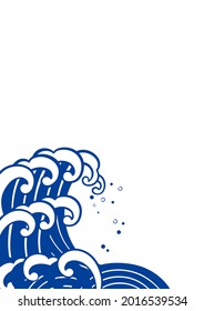 
Japanese style wave vector illustration