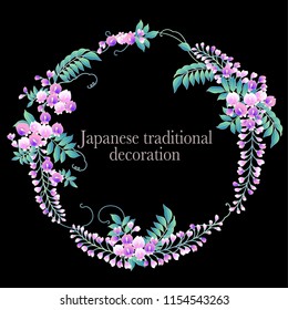 Japanese style wisteria decoration diameter,
I made a decoration frame with Japanese style wisteria
