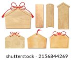 Japanese style wood boards and Ema